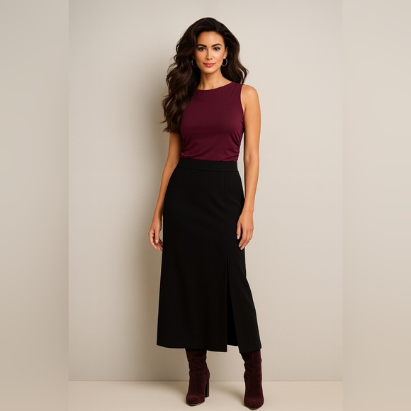 Madewell NWT Cinched Crewneck Tank Size Small in Dark Fig - Picture 2 of 11